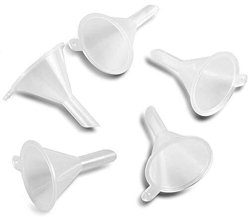 5 Pack Mini Plastic Funnel for Sand Art Perfumes Spices Powder Essential Oils