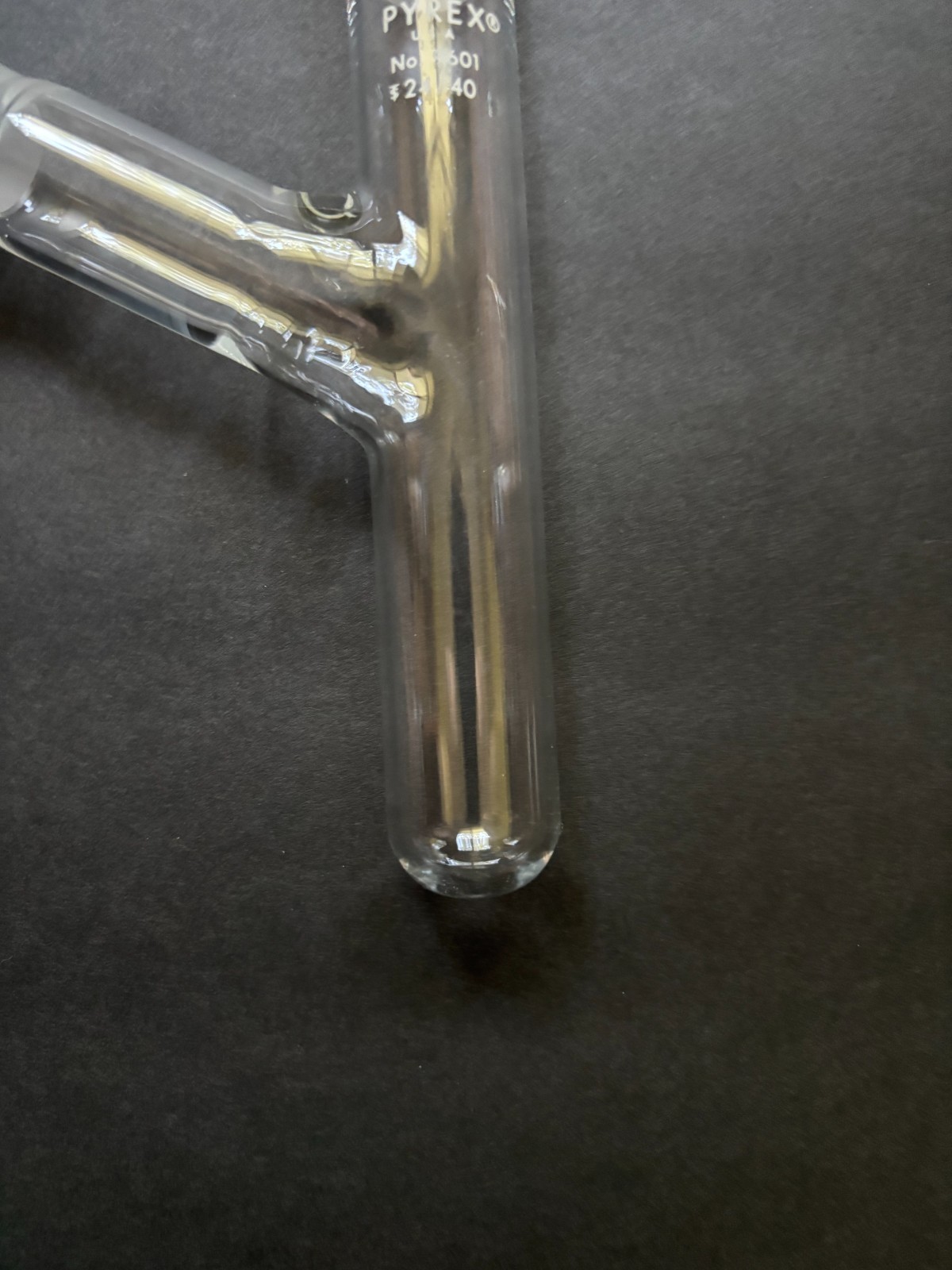 Corning 9601-24 PYREX Combination Reaction & Receiver Tube with Two 24/40 Joint