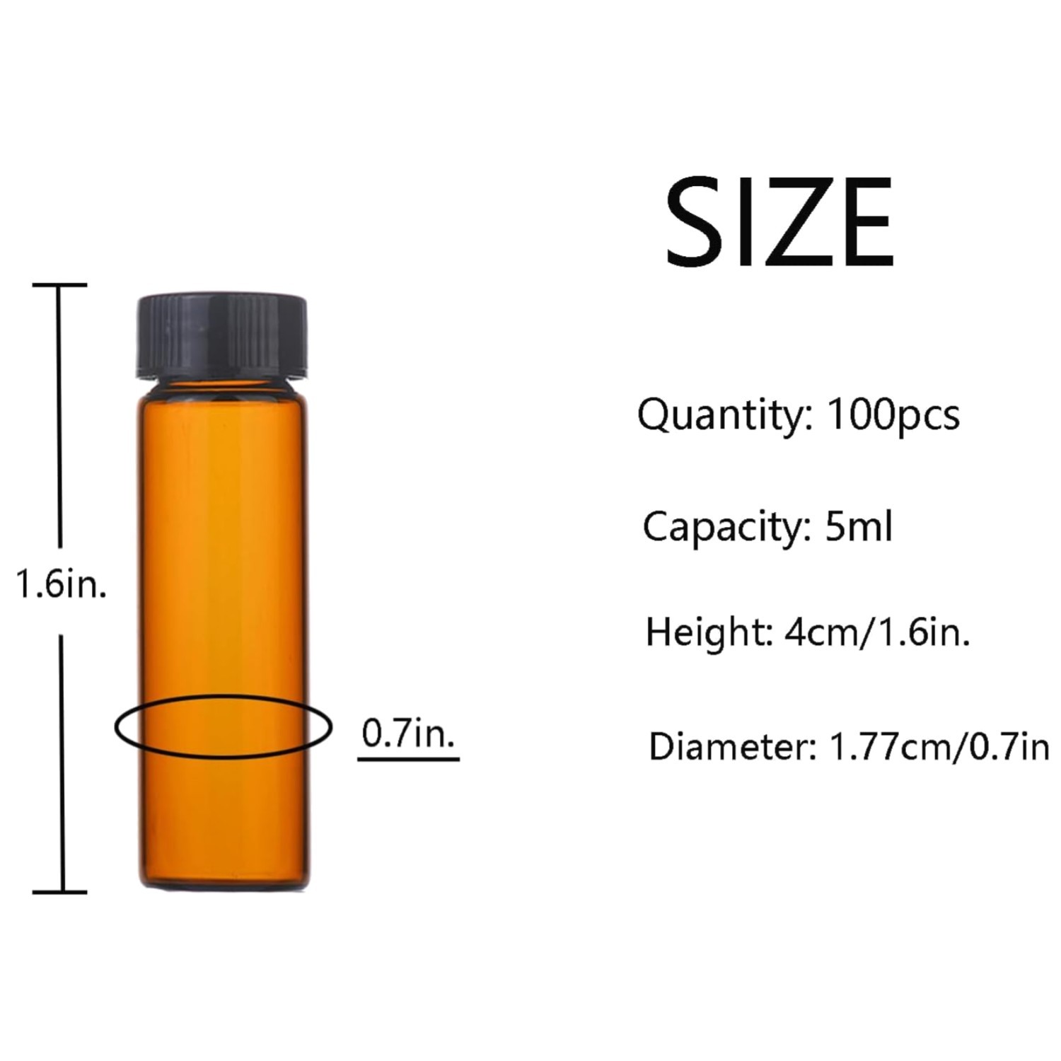 Borosilicate Glass Sample Vials 100pcs – Portable