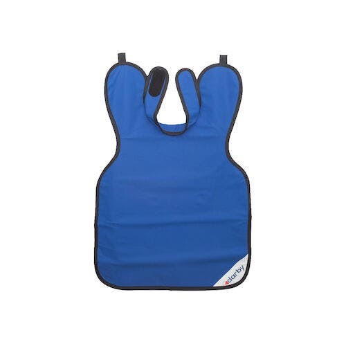 Adult Style 24 X-Ray Aprons, 0.3 mm Vinyl, w/ collar, 23.5″ x 27.5″, Blue
