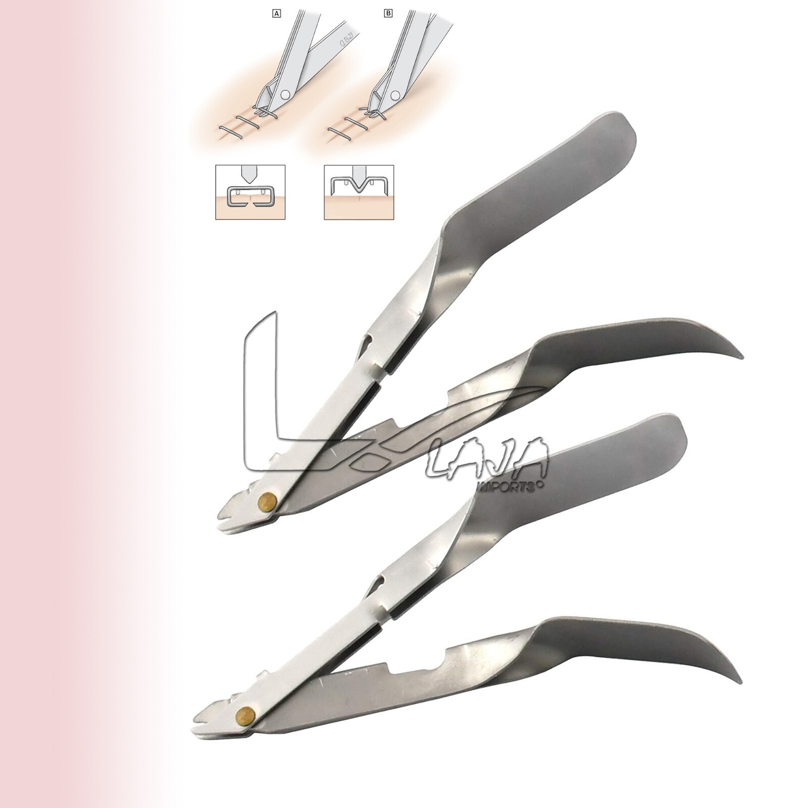 2 Pcs Skin Staple Remover Kit Disposable Sterile Medical NEW