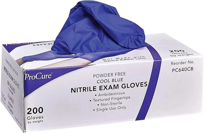 ProCure Single Use Nitrile Gloves 200 Count Powder Free Rubber Latex Free LARGE