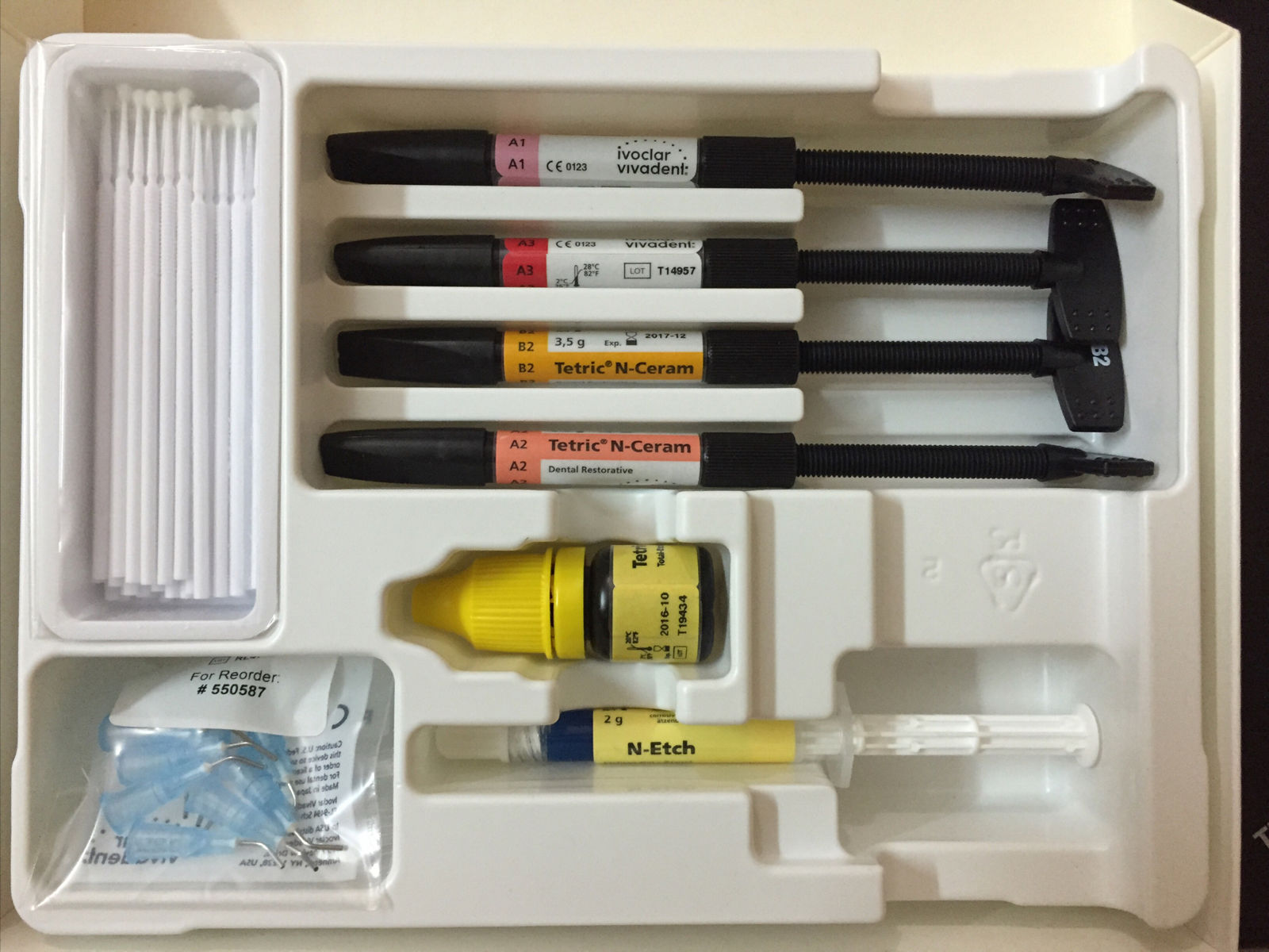Tetric N Ceram composite kit( 4×3.5g +Bond 6g) with 1 Etching gel
