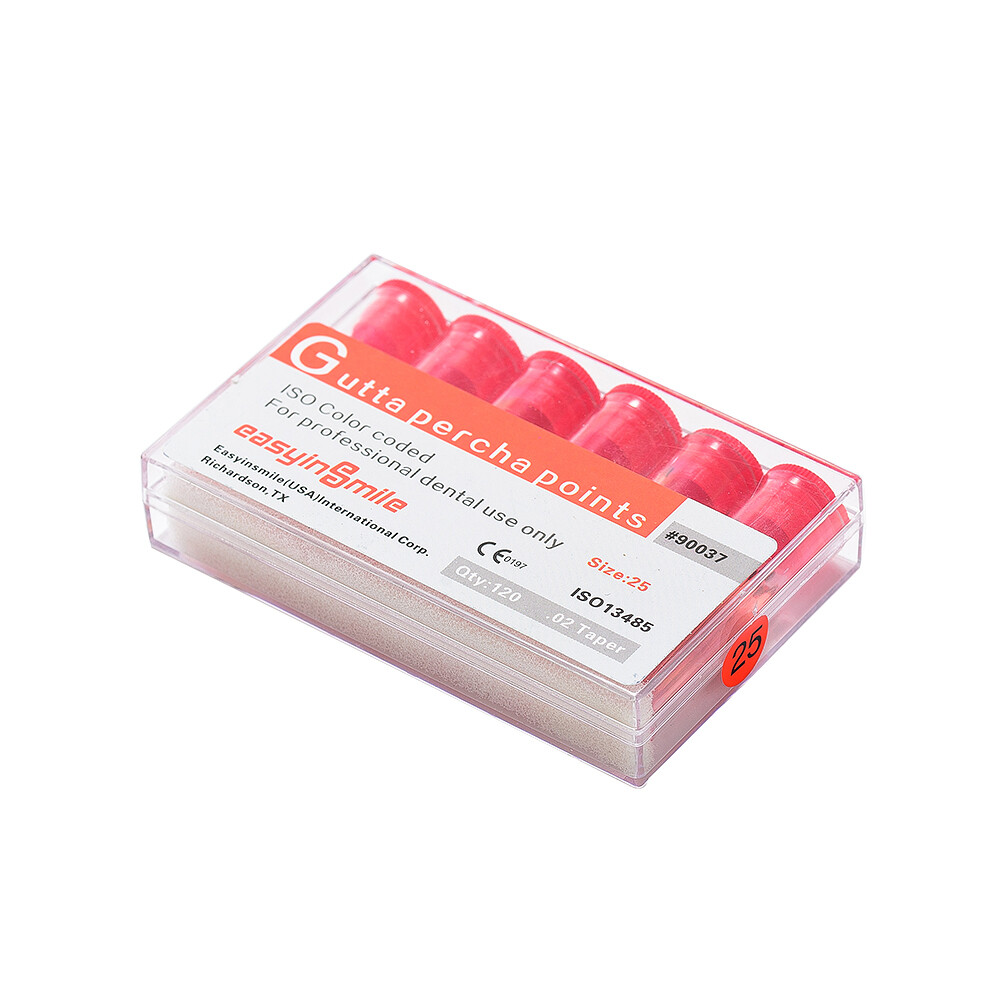 EASYINSMIL1Box Gutta Percha Points Endodontic .02/.04/.06 Taper For Dental Endo