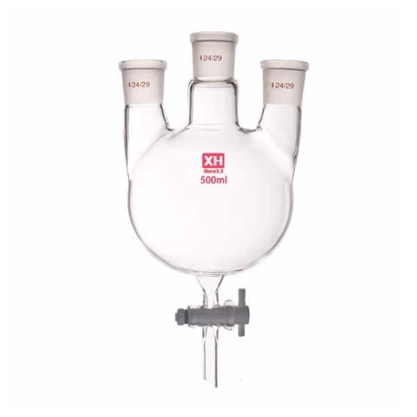 Lab Essential: Spherical Separating Funnel 50ml-2000ml,3 Joints, Borosilicate