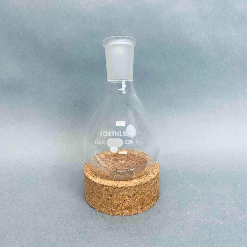 Chemglass 200 ml Evaporating Recovery Flask 24/40 Outer Joint – Lot of 3 Flasks