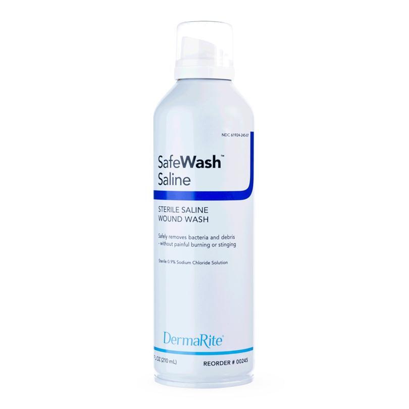 DermaRite SafeWash Sterile Saline Wound Wash 7.1oz (Case of 12)