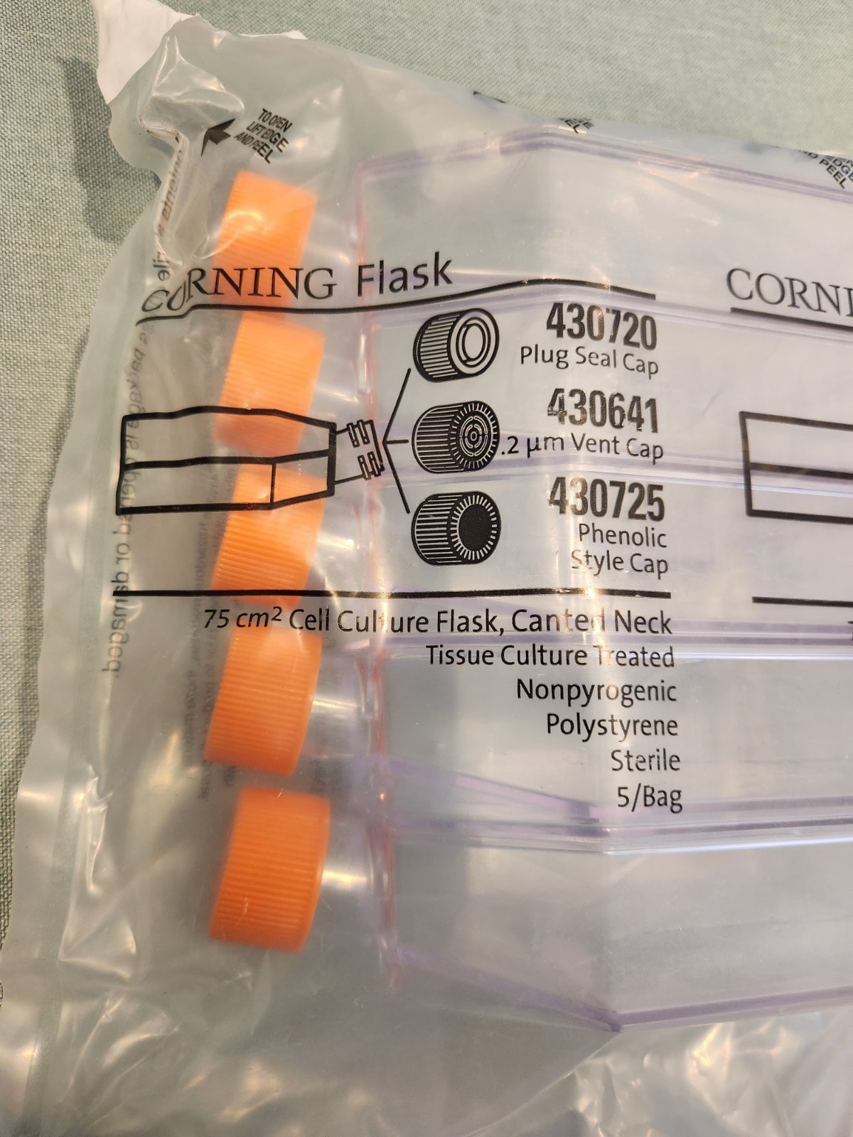 Corning Flask 75cm2 Cell Culture Flask 430720 430641 430725