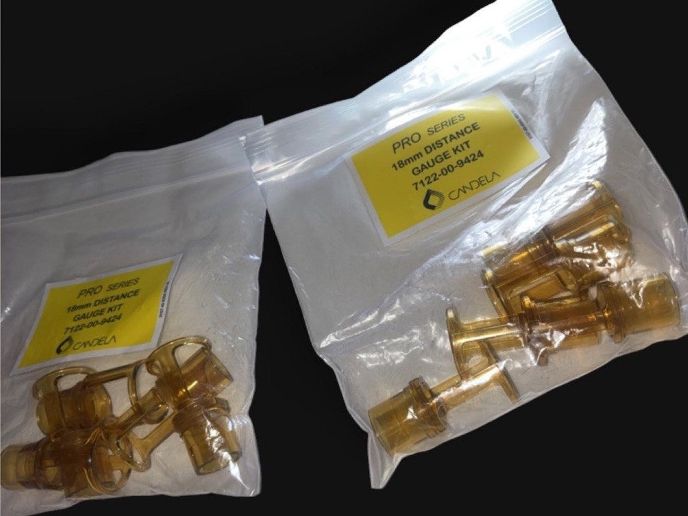Candela 18mm Distance Gauge Bundle – 2 Kits –10 Tips – GentleMax Pro Laser – New