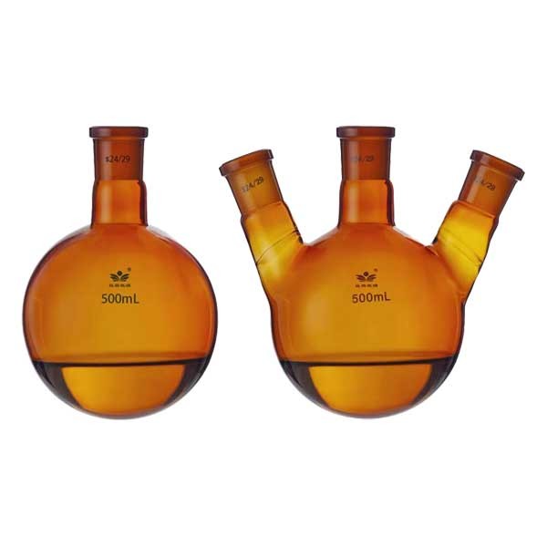 5ml-1000ml Round Bottom Amber Boiling Flask with Standard Joints Lab Supplies