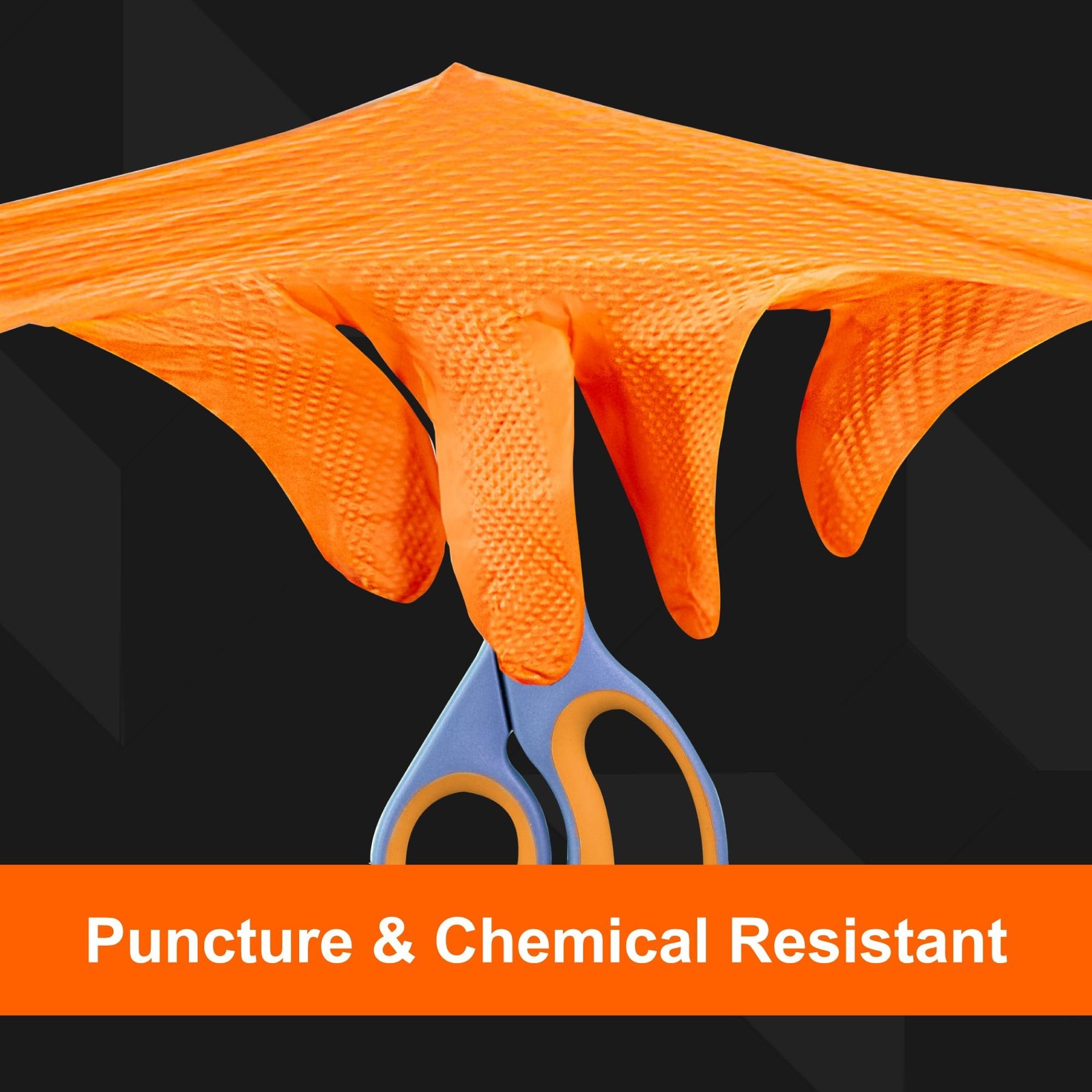 8 Mil Orange Nitrile Disposable Gloves Heavy Duty Industrial RDT for Mechanic…
