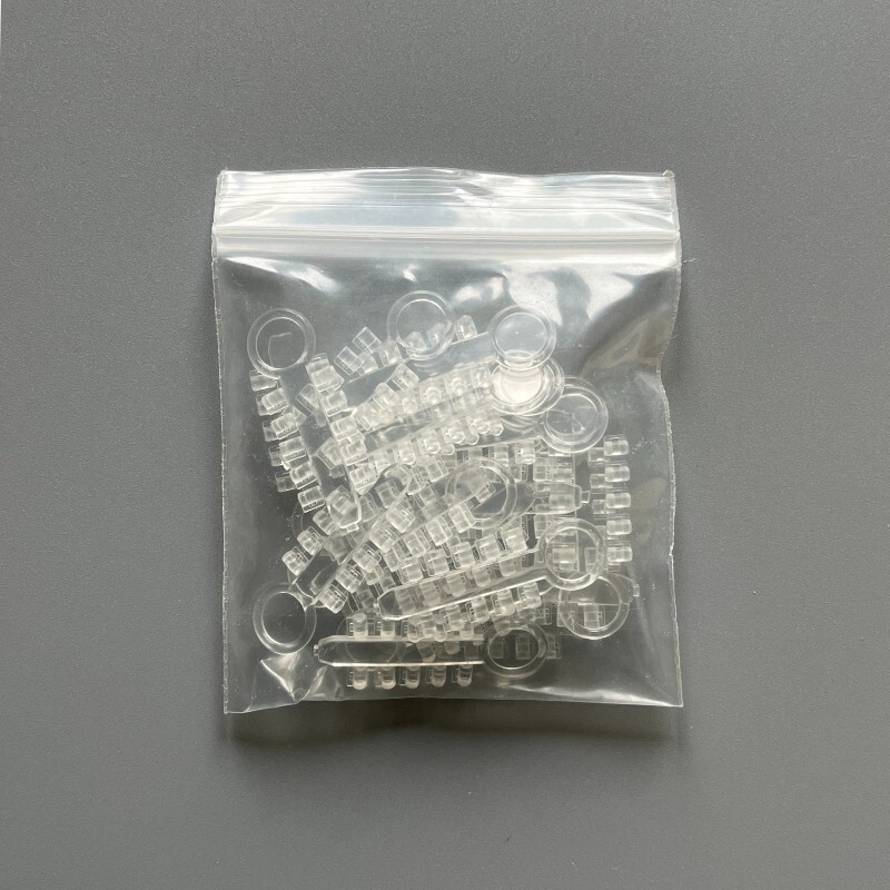 200Pcs/Pack Dental Rotation Wedge Orthodontic Rubber Elastic Rotary Pads Clear