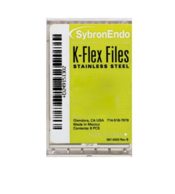 Kerr SybronEndo Dental Stainless Steel K-FLEX K-FILES 6/Pk 30mm 25mm 21mm