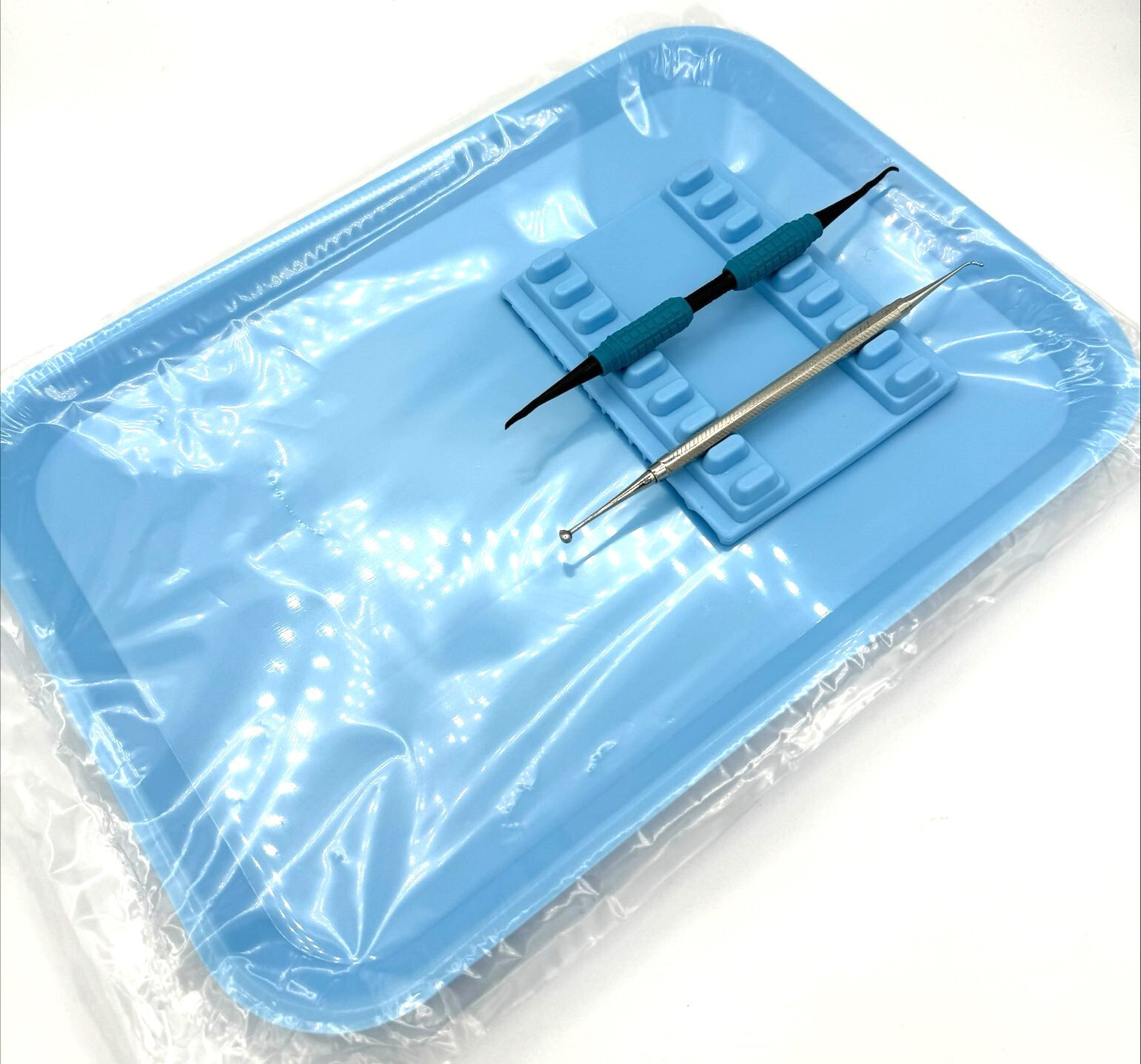 5/Pack – DENTAL SET-UP TRAY FLAT SIZE B (RITTER) BLUE, 13-3/8″ X 9-5/8″ X 7/8″