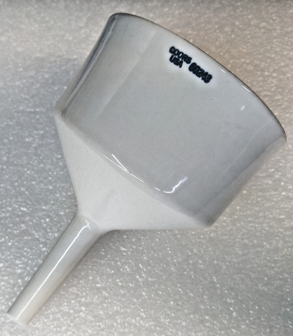 Vtg Coors U.S.A 60243 Porcelain Lab Glassware Filter Funnel Strainer 4″ x 7″