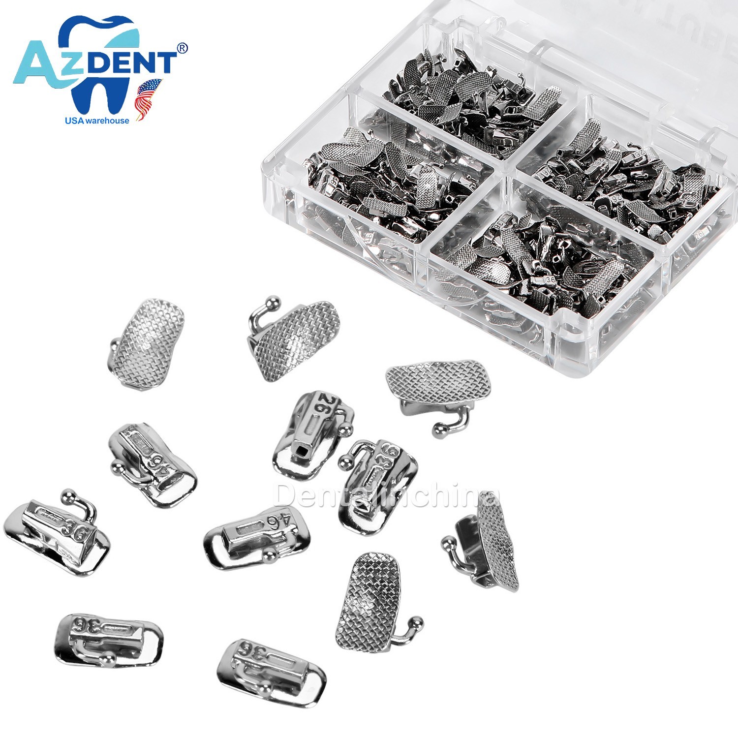 Dental Ortodoncia Tubos bucales de Roth 022 1er Molar Bondable Non-Convertible