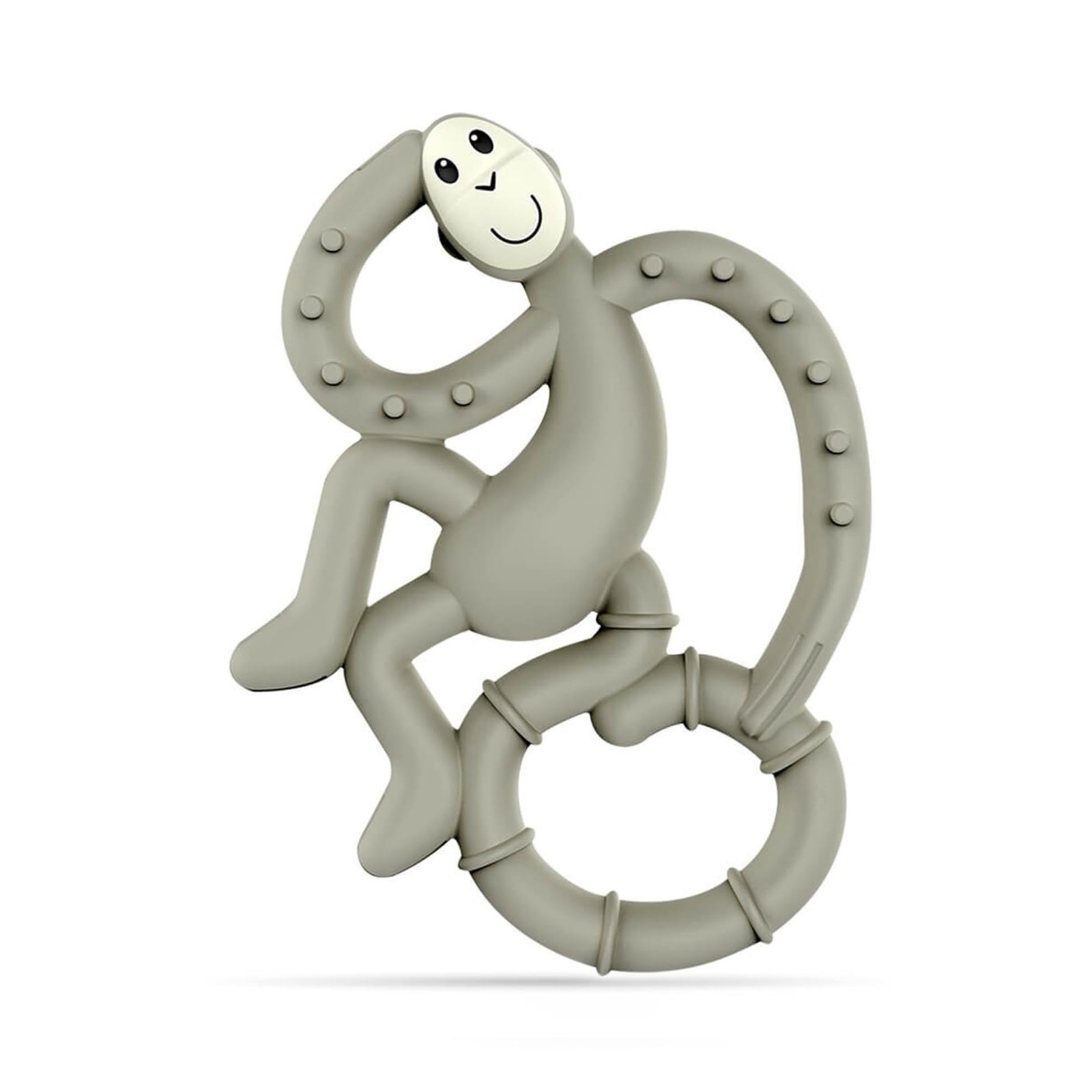 Matchstick Monkey Silicone Mini Teether & Gel Applicator – 3 – 12 Month, Grey