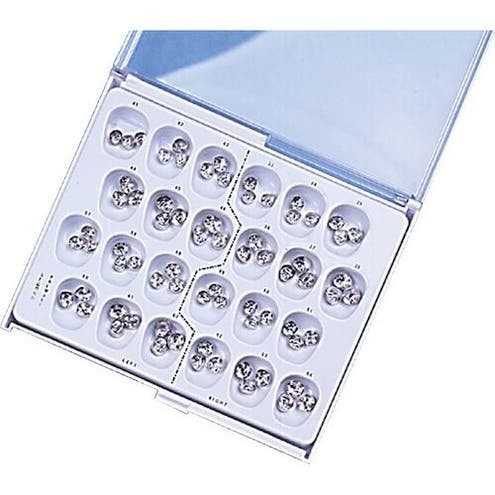 Second Primary Molar Stainless Steel, Lower Right, 54, 3/Pkg