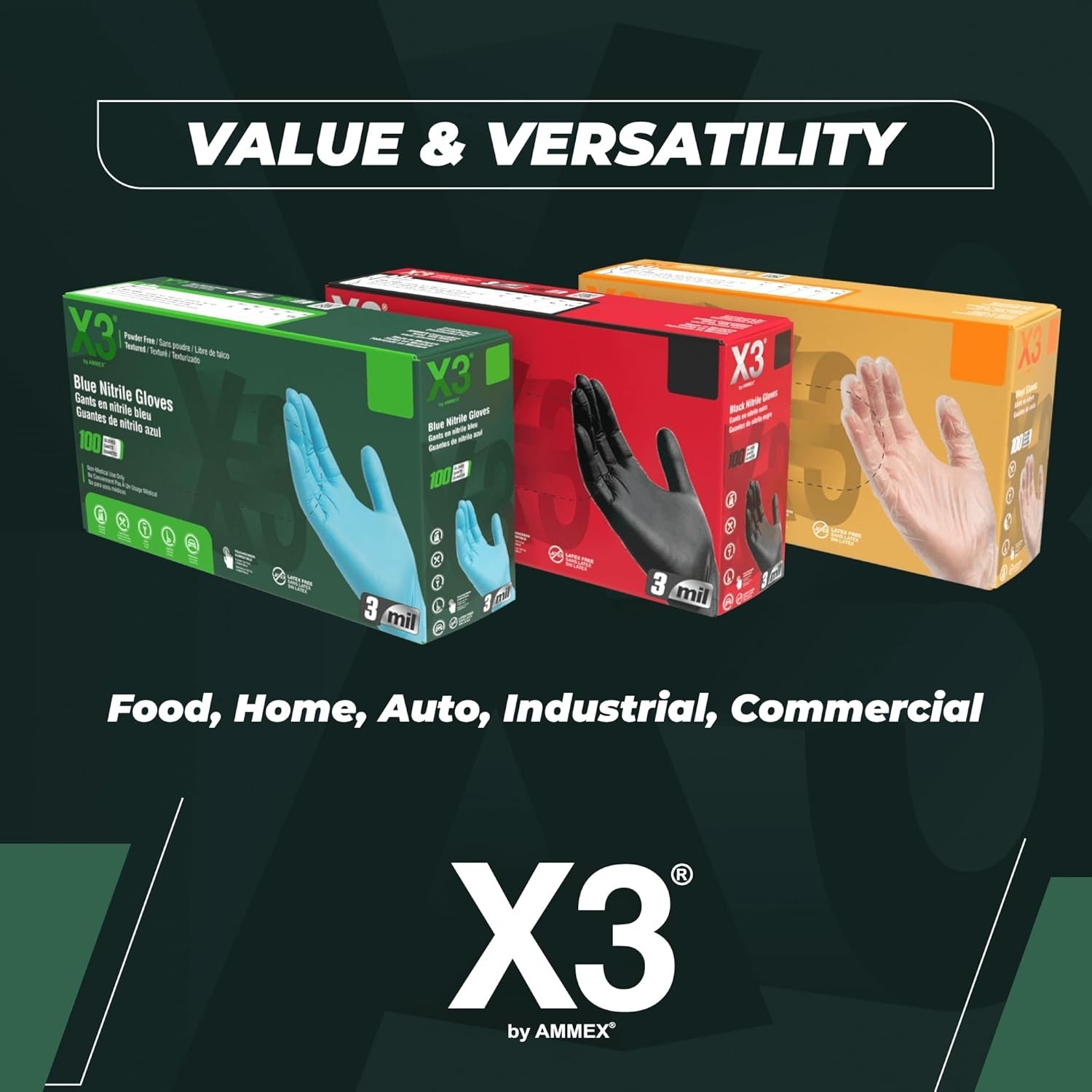 Disposable Black Nitrile Gloves – Latex Free, Food Safe & Waterproof