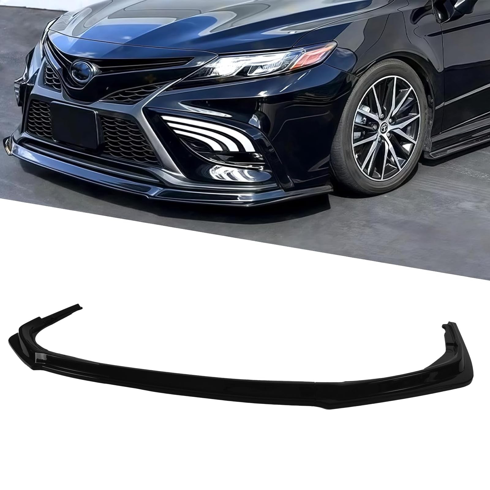 Front Spoiler Lip Splitter Kit Toyota Camry SE XSE 8.5th 2021-2024 Matte Black