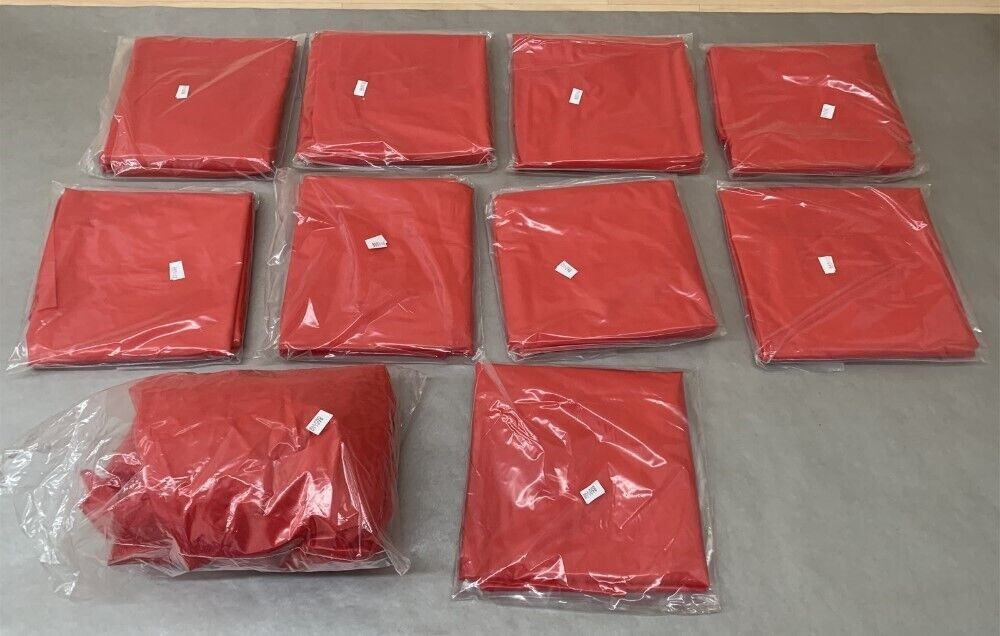 (Box of 10) Top Dog 86044 Red 6mil Polyurethane Gown Size XL