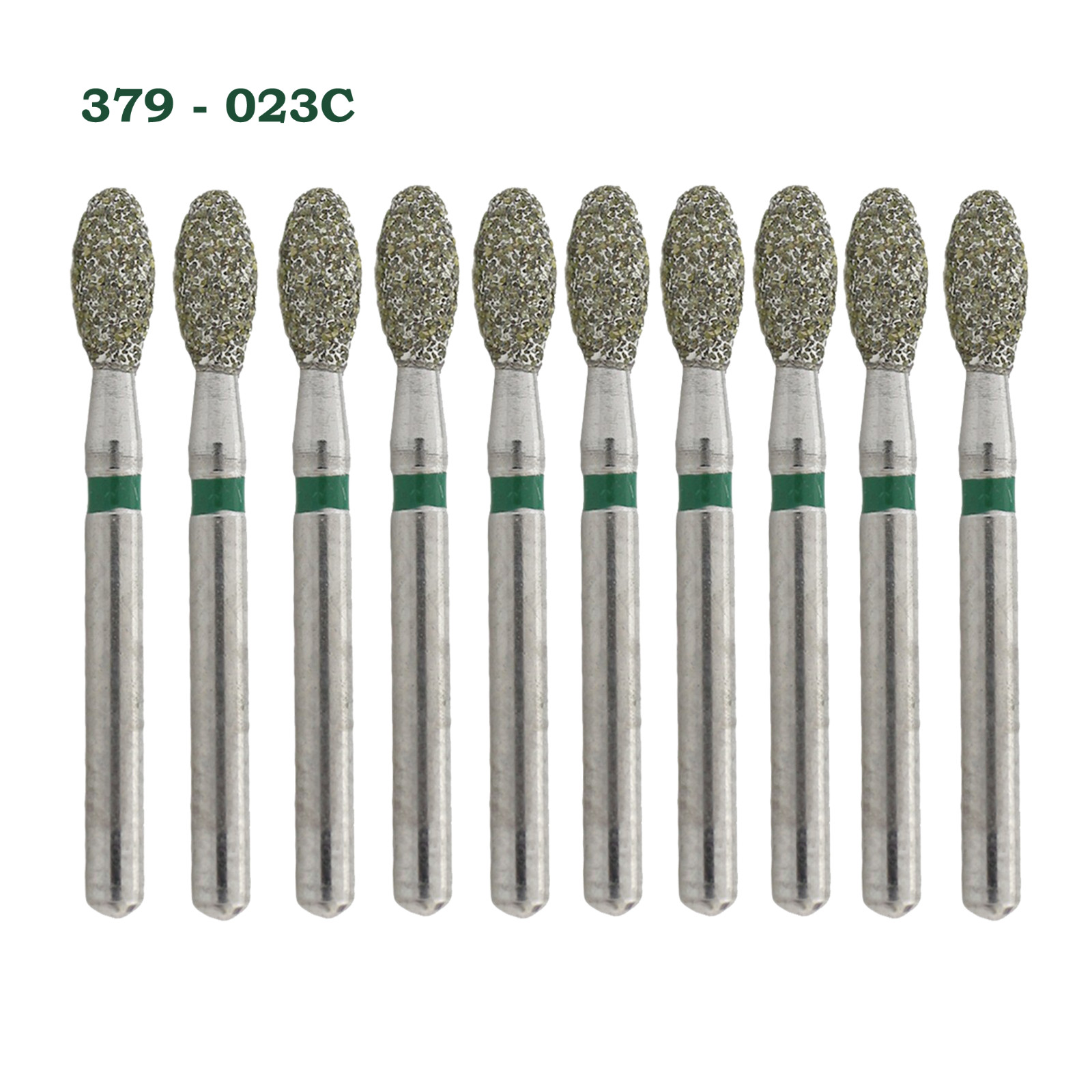 Dental Diamond Burs FG Egg Football 379/023C Coarse Grit High Speed 10Pcs/pk