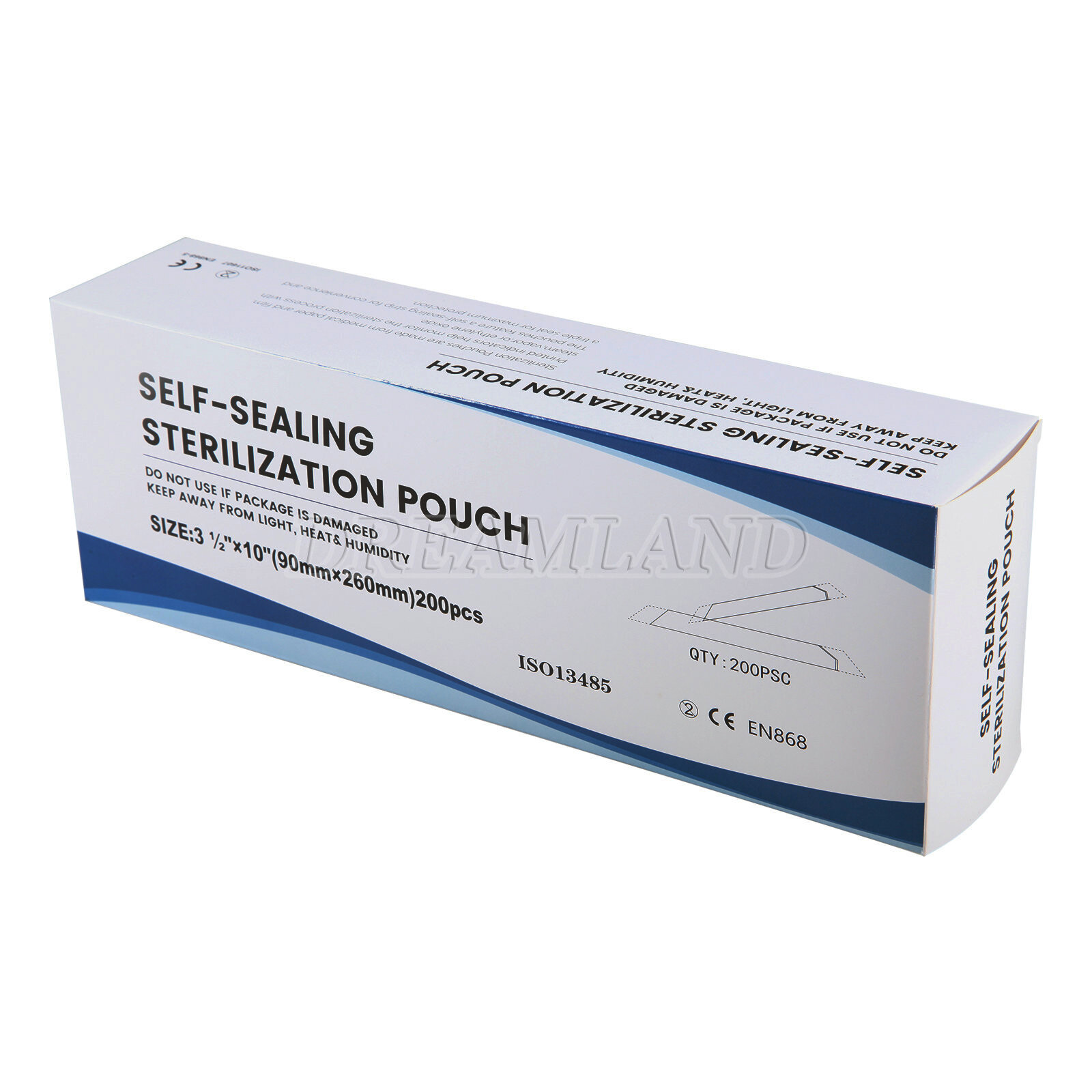 3.5″x10″ Self-Sealing Sterilization Pouches for Autoclave (Choose Quantity)