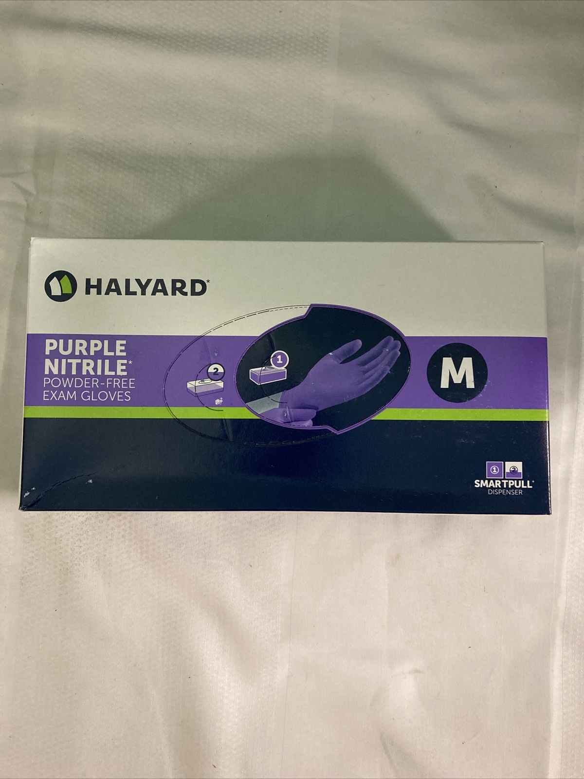 HALYARD PURPLE NITRILE GLOVES 55082 Powder-Free Exam/ 100 Gloves/ Medium