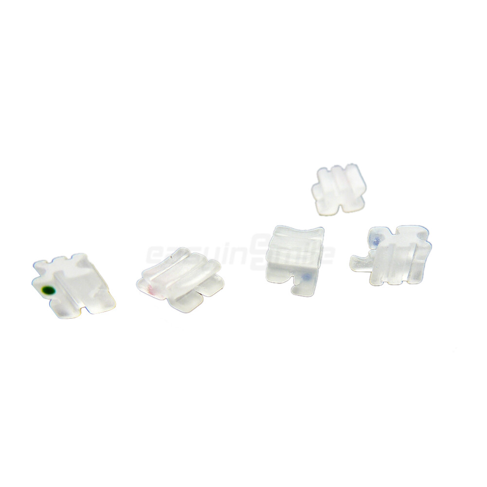 Dental Orthodontic Ceramic Brackets Roth./MBT 022 345 Hooks Mini Clear Braces