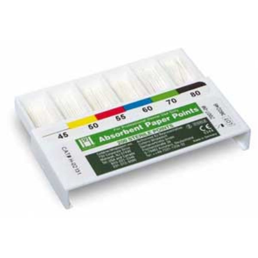 #60 ISO Sized Absorbent Paper Points Box 200 Dental Machine Rolled