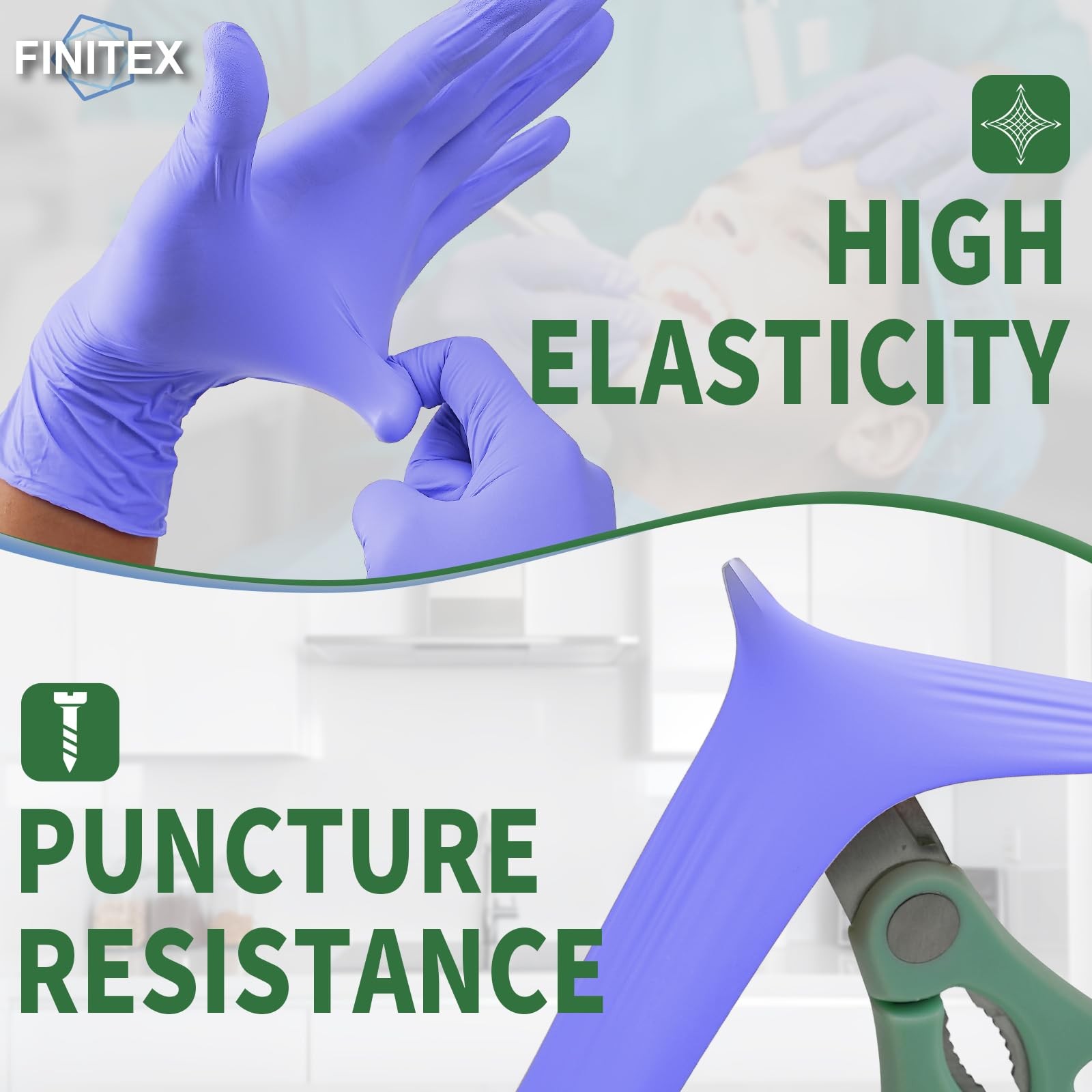 Nitrile Disposable Exam Gloves – Ice Blue 3.2 mil -free Latex-Free 1000 PCS E…