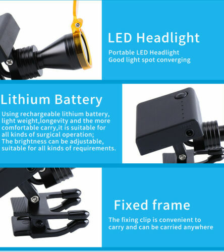 5W Dental Wireless High Brightness LED Headlight with Optical Filter Clip DY-011