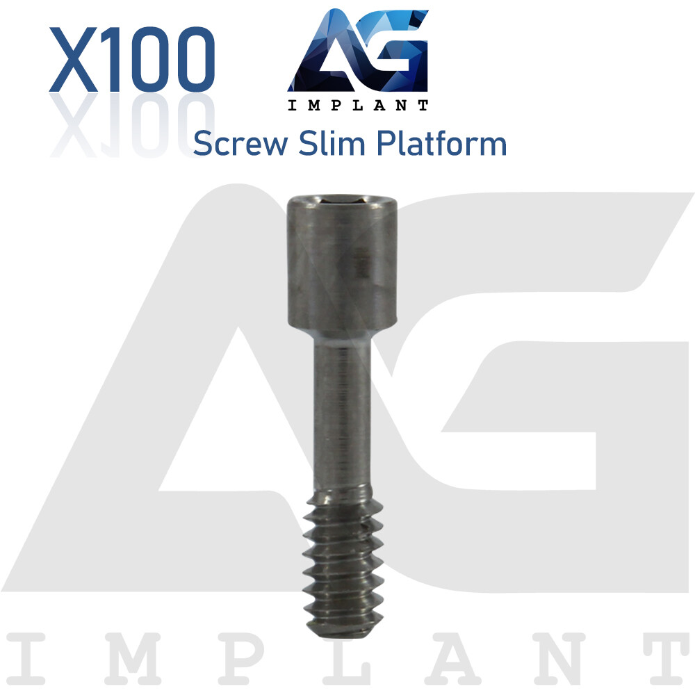 100 Fixation Titanium Screw Slim Platform 3.0mm Prosthetic System Internal Hex