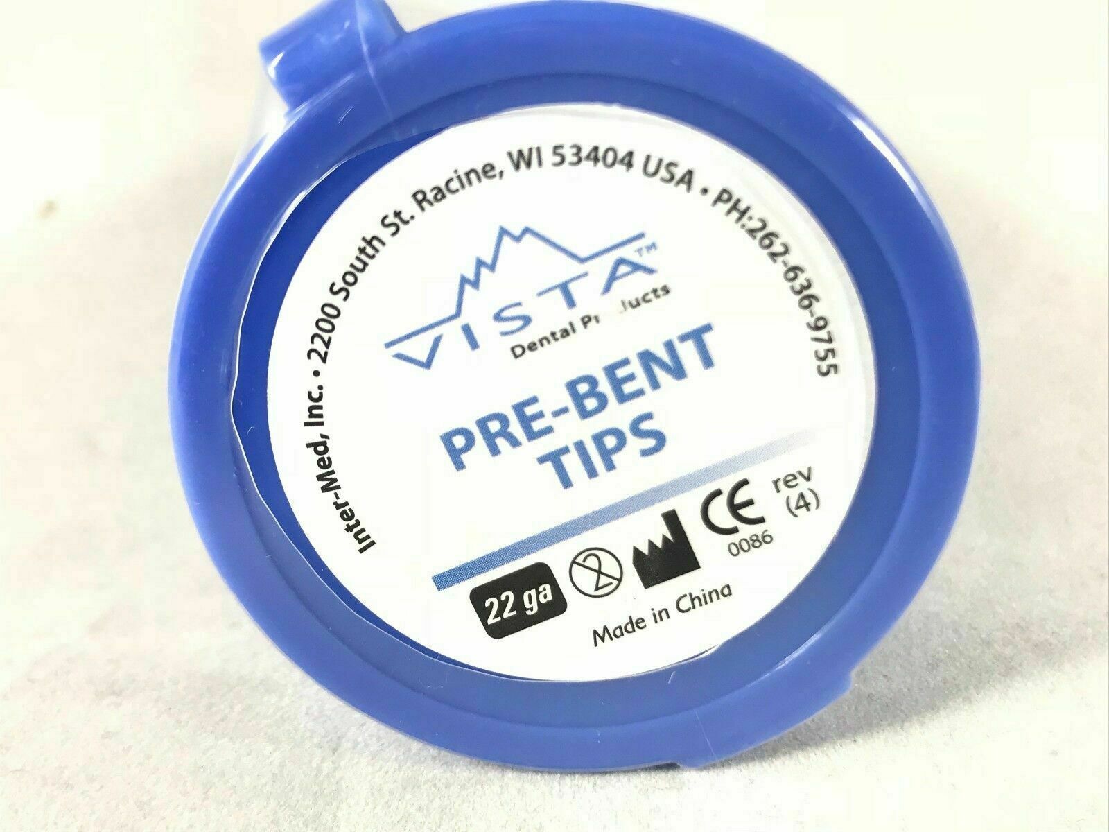 VISTA Apex Pre Bent Dental Delivery 152 Tips #22 ga Disposable Black (4 Boxes)