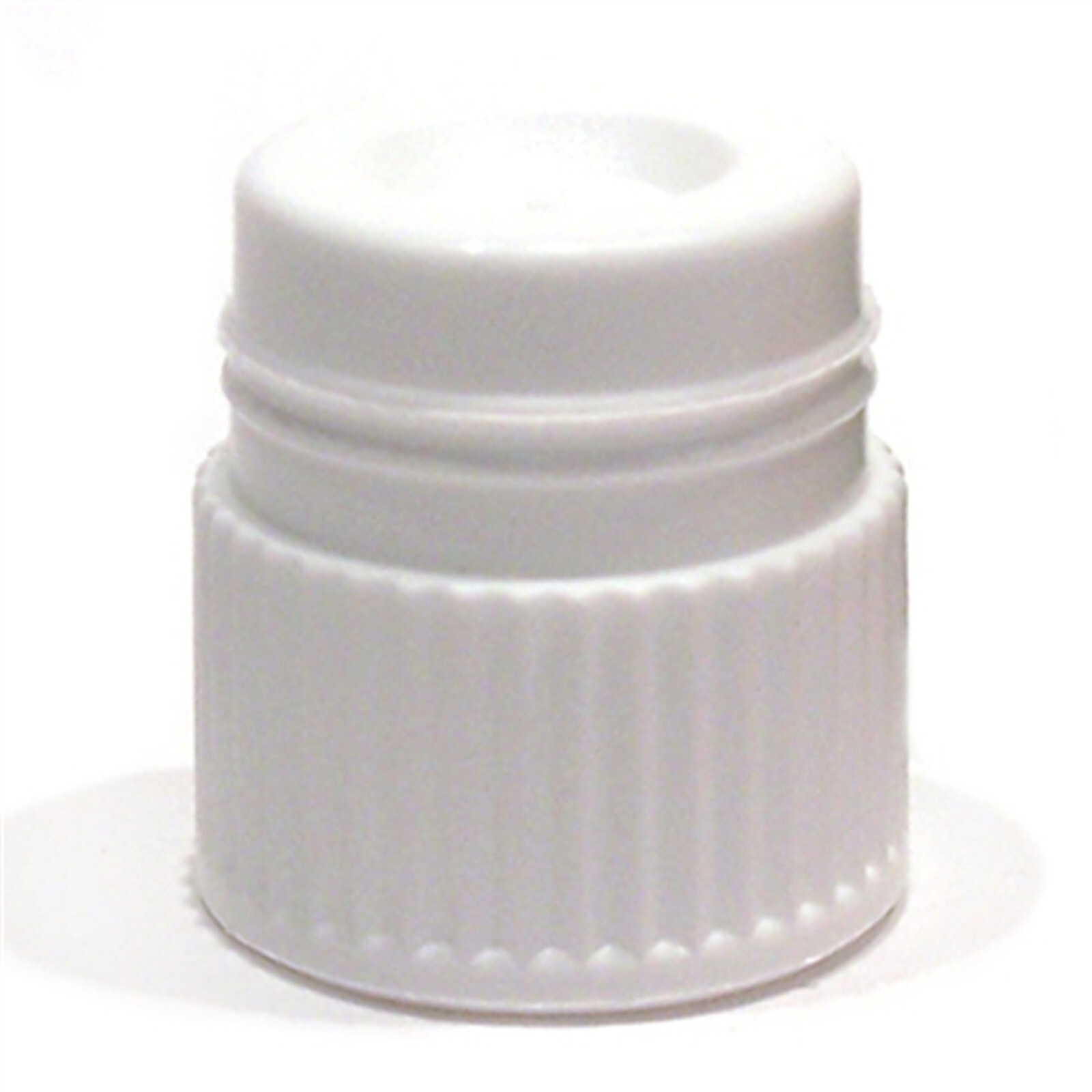 Test Tube Cap, Hollow Top, 16mm, White, Karter Scientific 94A23 (Pack 25)