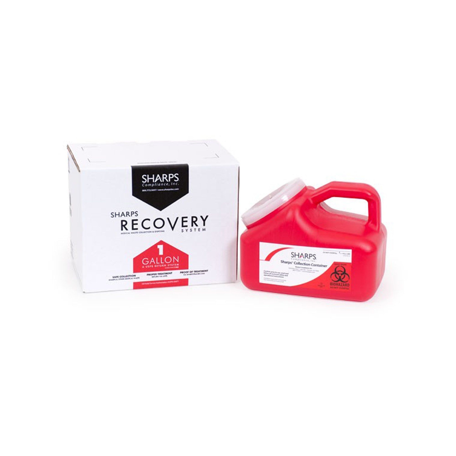 Mail System Pro-Tec Mailback Sharps Collector, 1 Gallon, 9 x 6 x 7 Inch (EA/1)