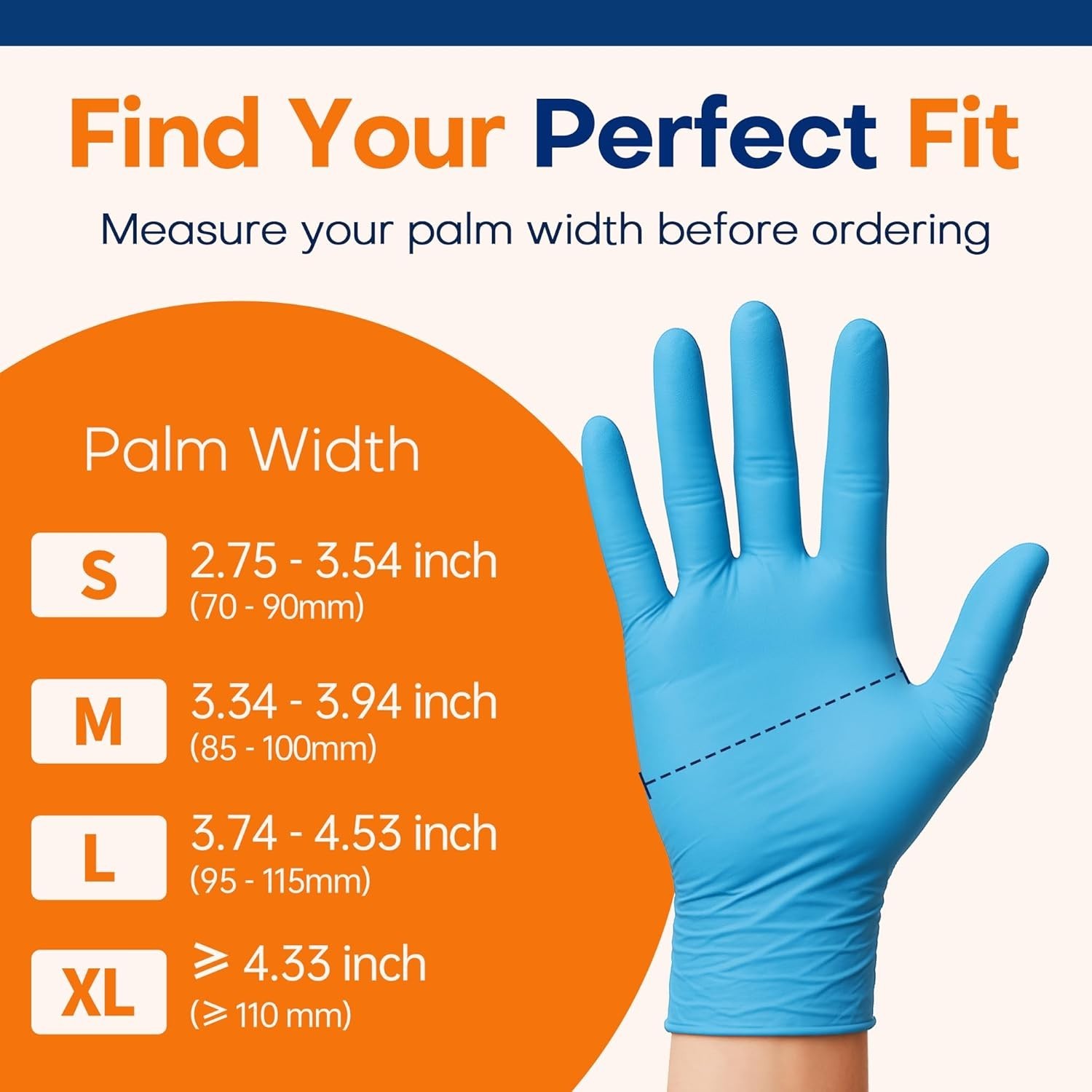 Disposable Nitrile Gloves, 100 Count, Allergy Safe, Heavyweight & Tear Resistant