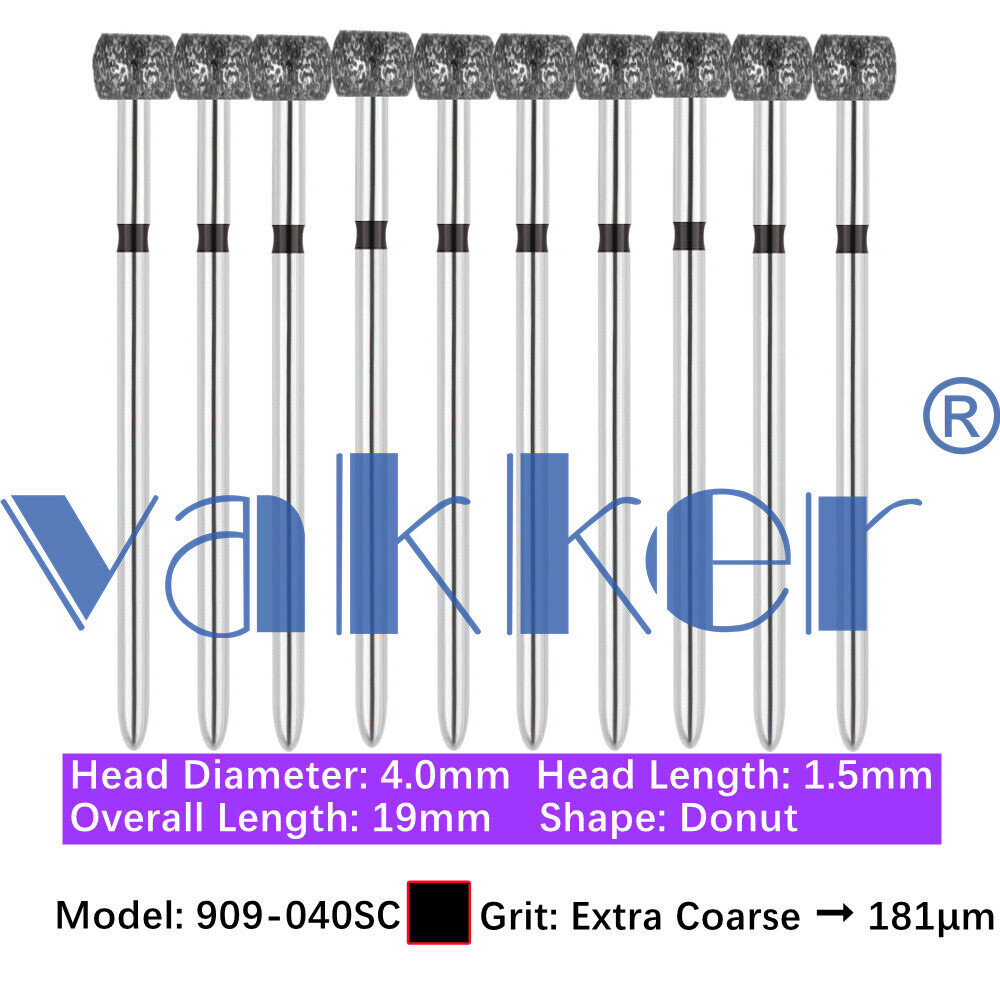10pc/pk Dental FG Diamond Burs High Speed Barrel Wheel Pear Shape Polishing Burs
