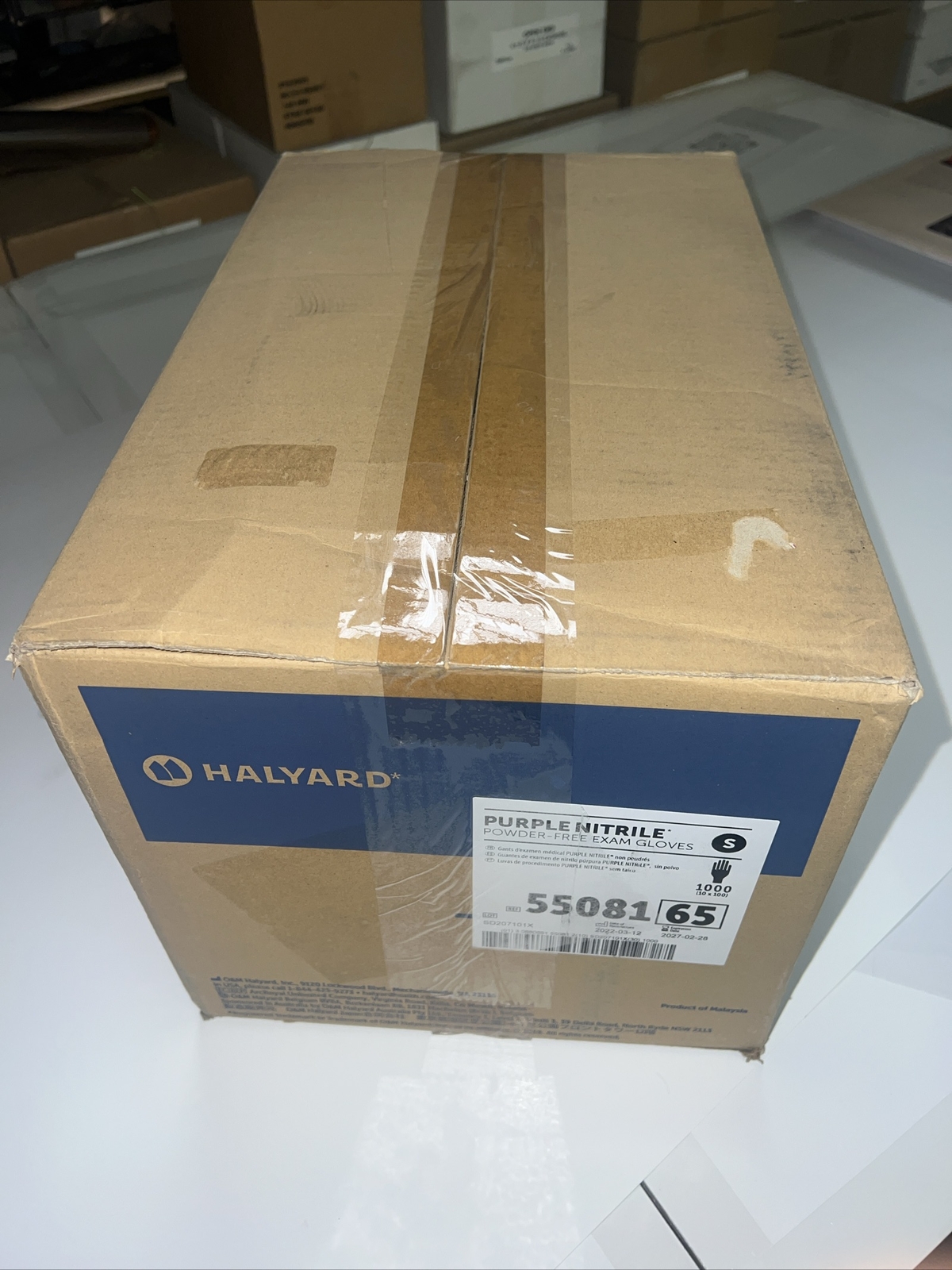 CASE of 1000 SMALL Halyard Purple Nitrile Exam Gloves 55081