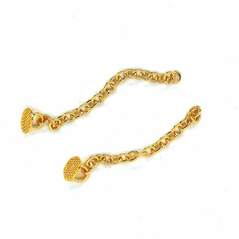 1-100×Dental Orthodontic Button Chains Lingual Chain Gold Plated Round 2pcs/pack