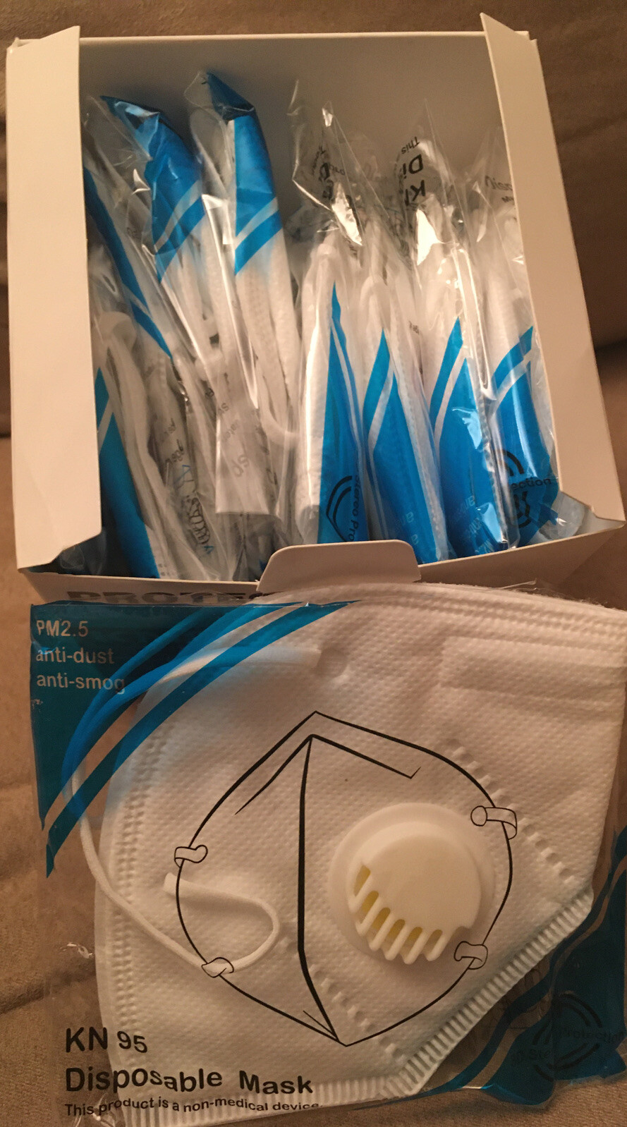 Face Masks KN95 With «BREATHING VALVE» «10» New Masks.USA Authorized Seller