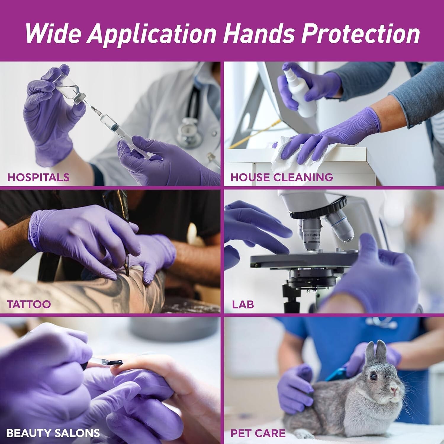 MedPride Nitrile Exam Gloves Medium, 100 Count, Latex-Free, Iris Blue