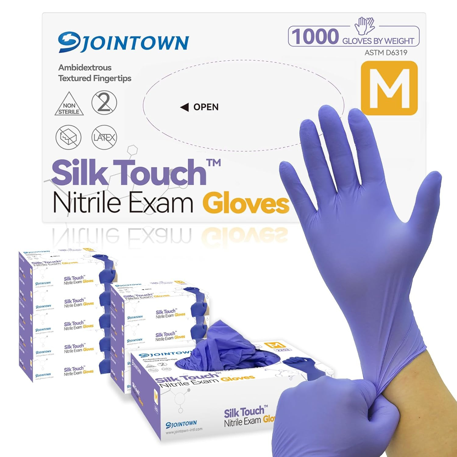 Nitrile Exam Gloves, Medical Ice Blue Gloves Disposable Latex Free Power
