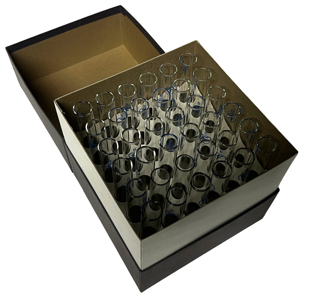Pack of (36) Fisher 14-385-900E Round Cuvets Borosilicate Glass 19mm x 150m
