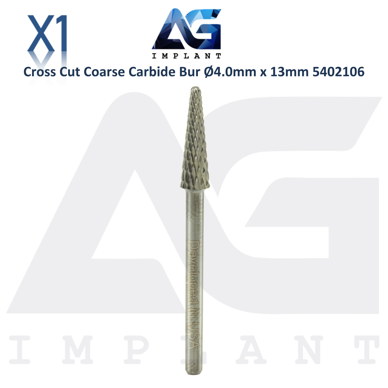Dental Wilson Cross Cut Coarse Milling Bur Ø4.0x13mm Tungsten Carbide 5402106