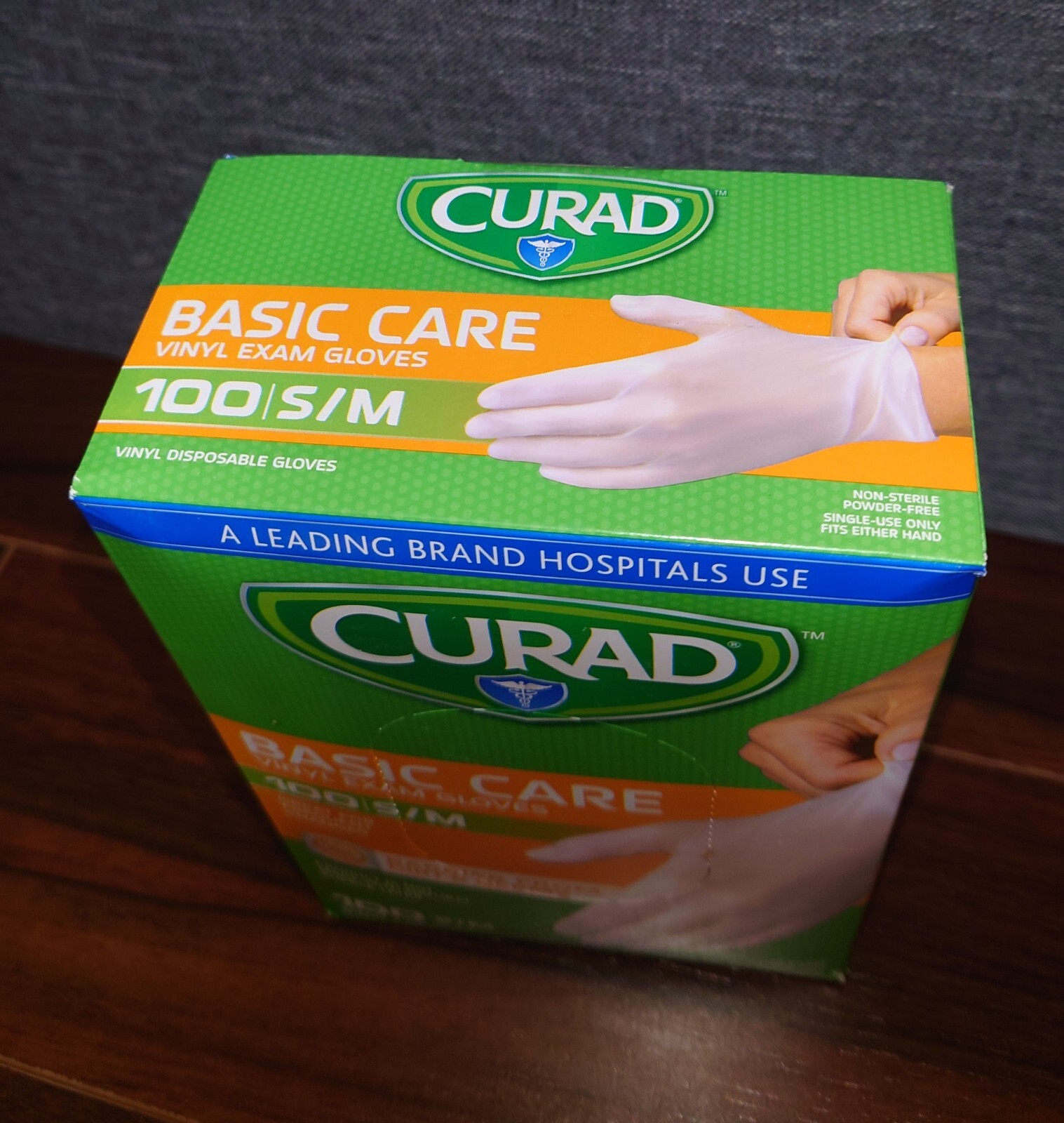 CURAD Basic Care Vinyl Exam Gloves, Size Small & Medium/ 100 Gloves**SEALED