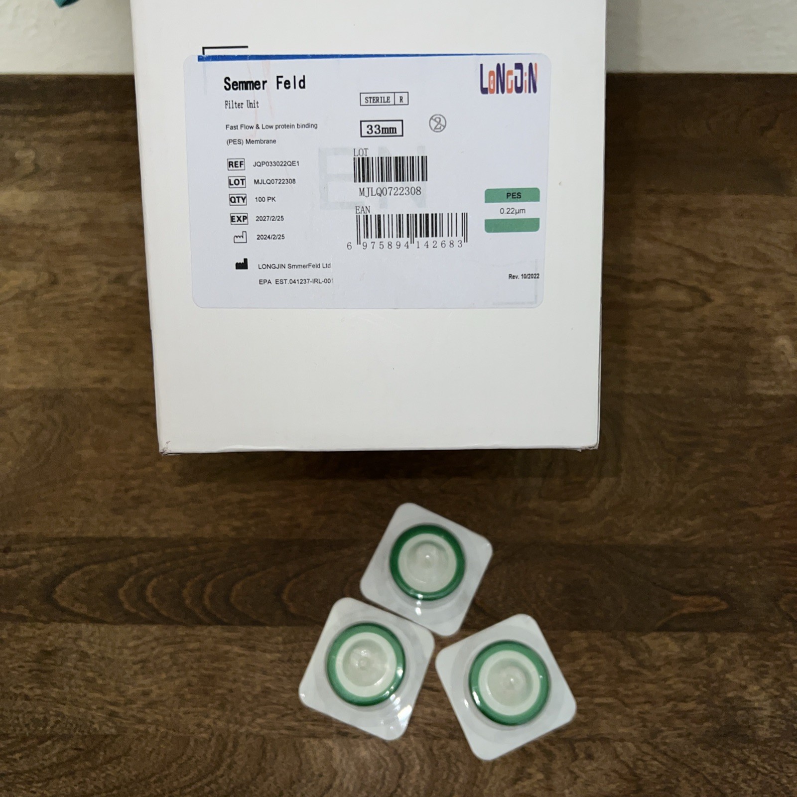 Syringe driven filter unit 33MM Semmer Feld 59 Units