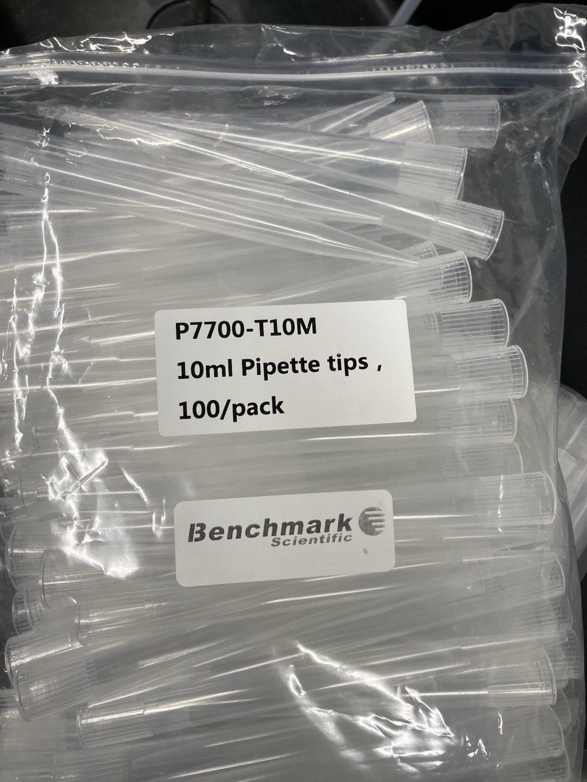10ml Pipette Tips Benchmark Scientific lot 200 unused P7700-T10M polypropylene