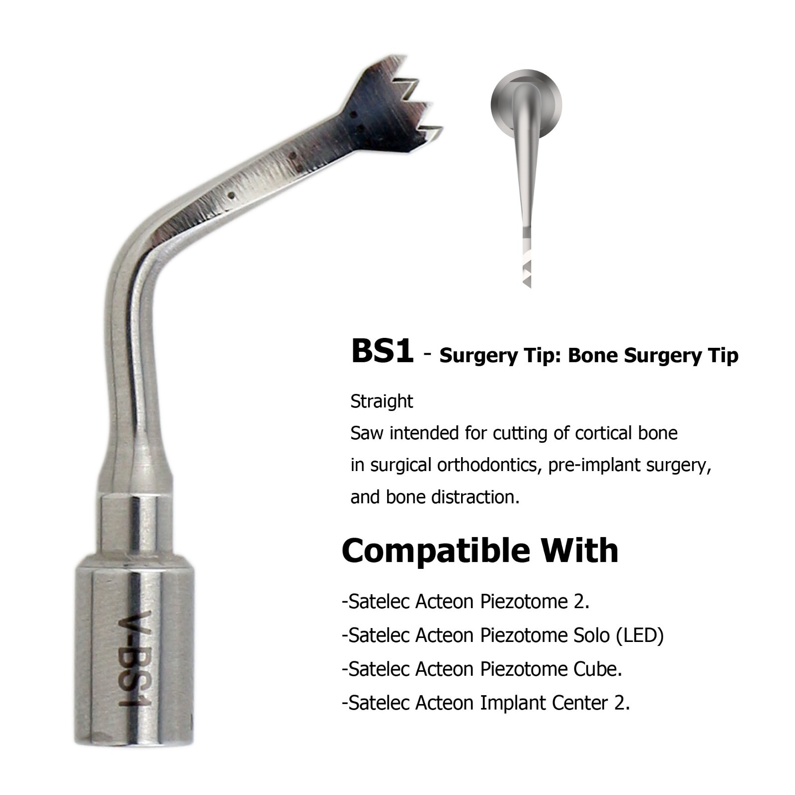 Dental ACTEON Piezotome 2 Cube Ultrasonic Surgery Tips Satelec Piezo Scaler Tips