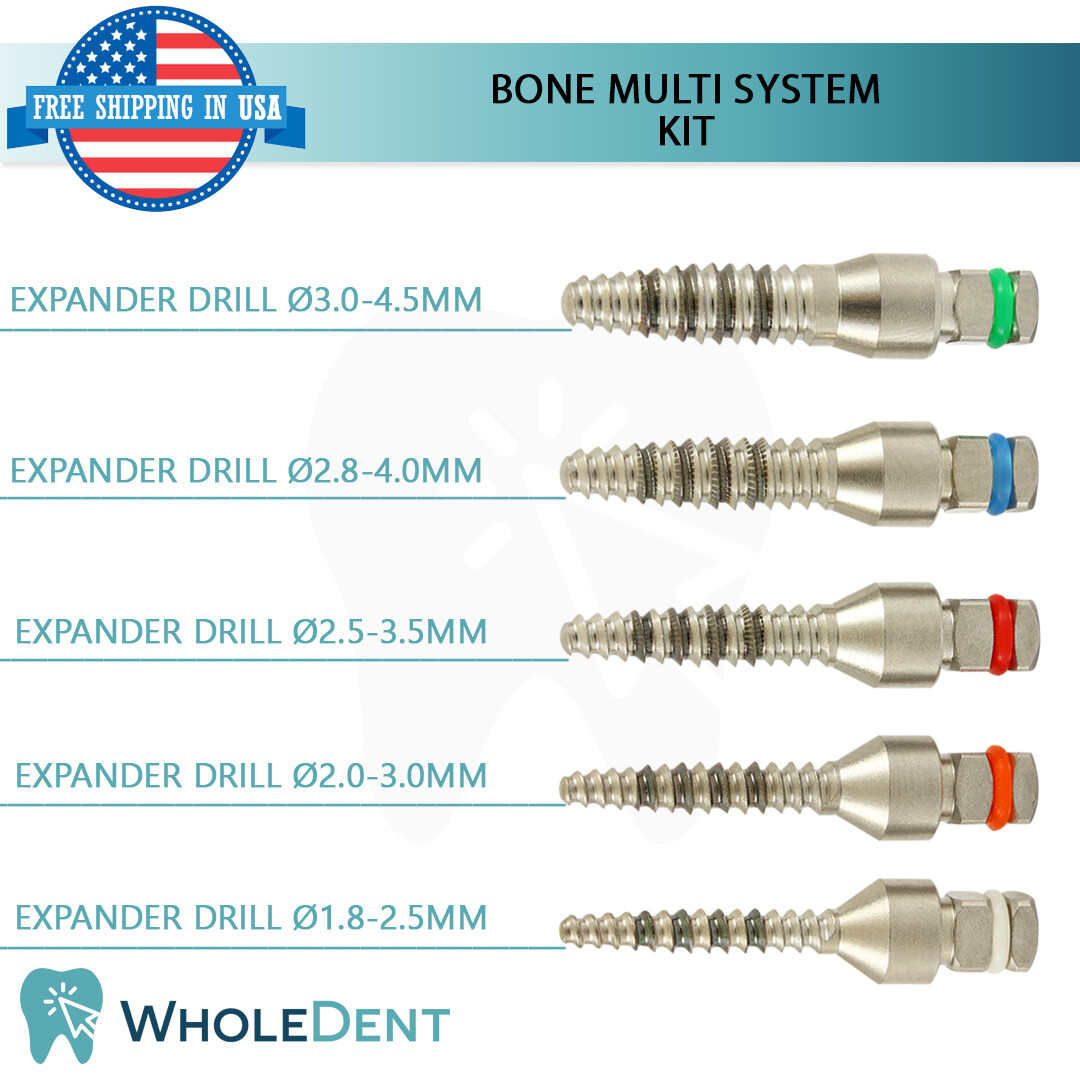 Bone Multi System Kit Spreading Drill Chisel Narrow Dental Implant Surgical Tool